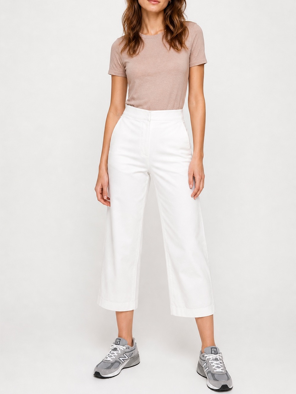 Aritzia Babaton Walsh Espace Pant White Wide Leg Cropped Trouser Size 2 NWT 🤍